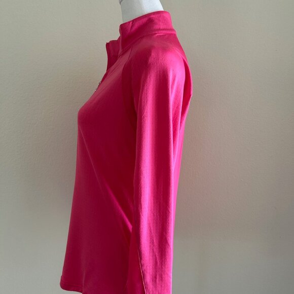 San Soleil Top Mesh 1/4 Zip Shirt Long Sleeve Womens XS Pink UPF 50 Golf Tennis - Picture 3 of 6